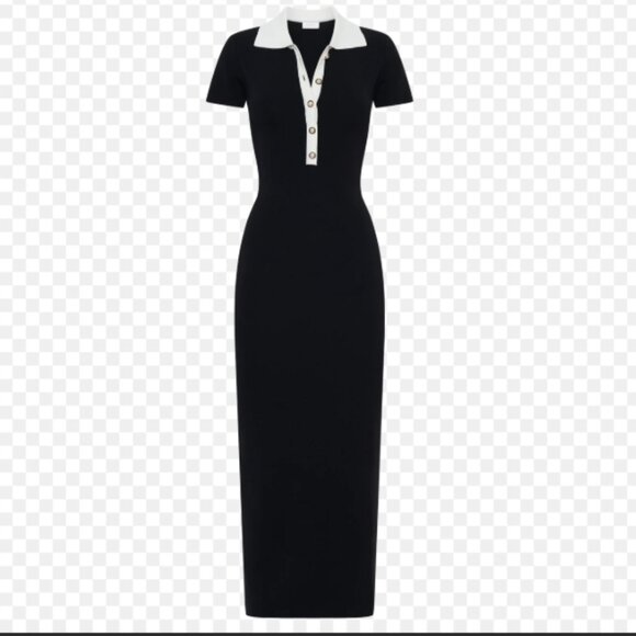MESHKI - Jessamine Collared Contrast Maxi Dress XS NWT - Picture 5 of 10